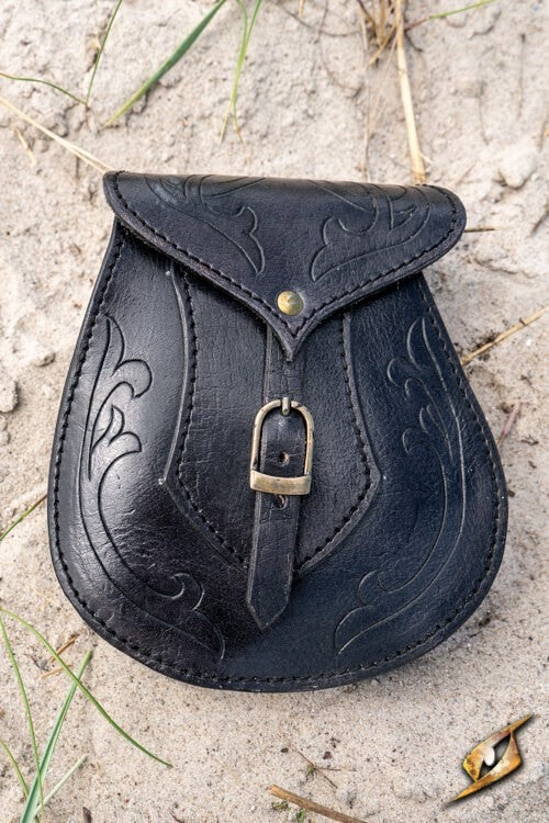 Lorian Ledertasche Schwarz