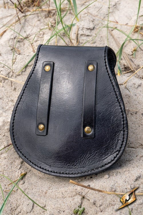 Lorian Ledertasche Schwarz