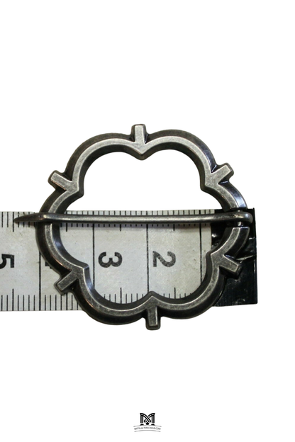 Mittelalter Fibel rund ca. 4 cm Farbe Silber