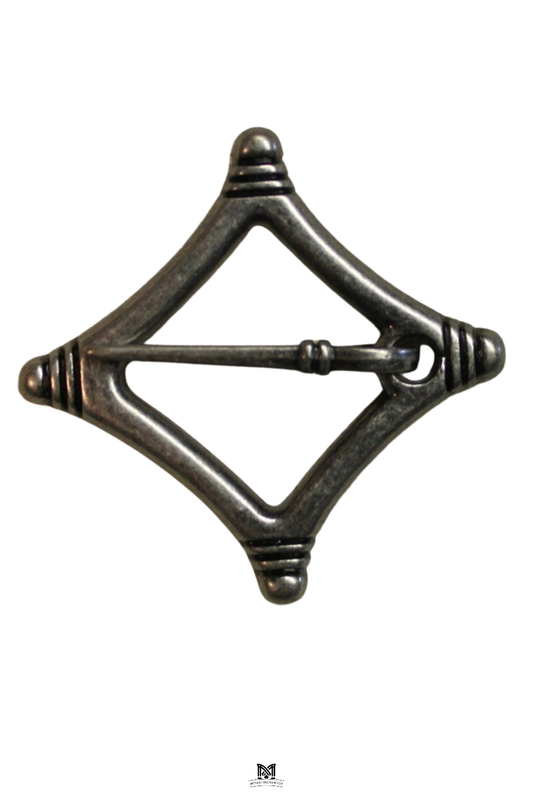 Mittelalter Fibel rautenförmig ca. 4 cm Silber