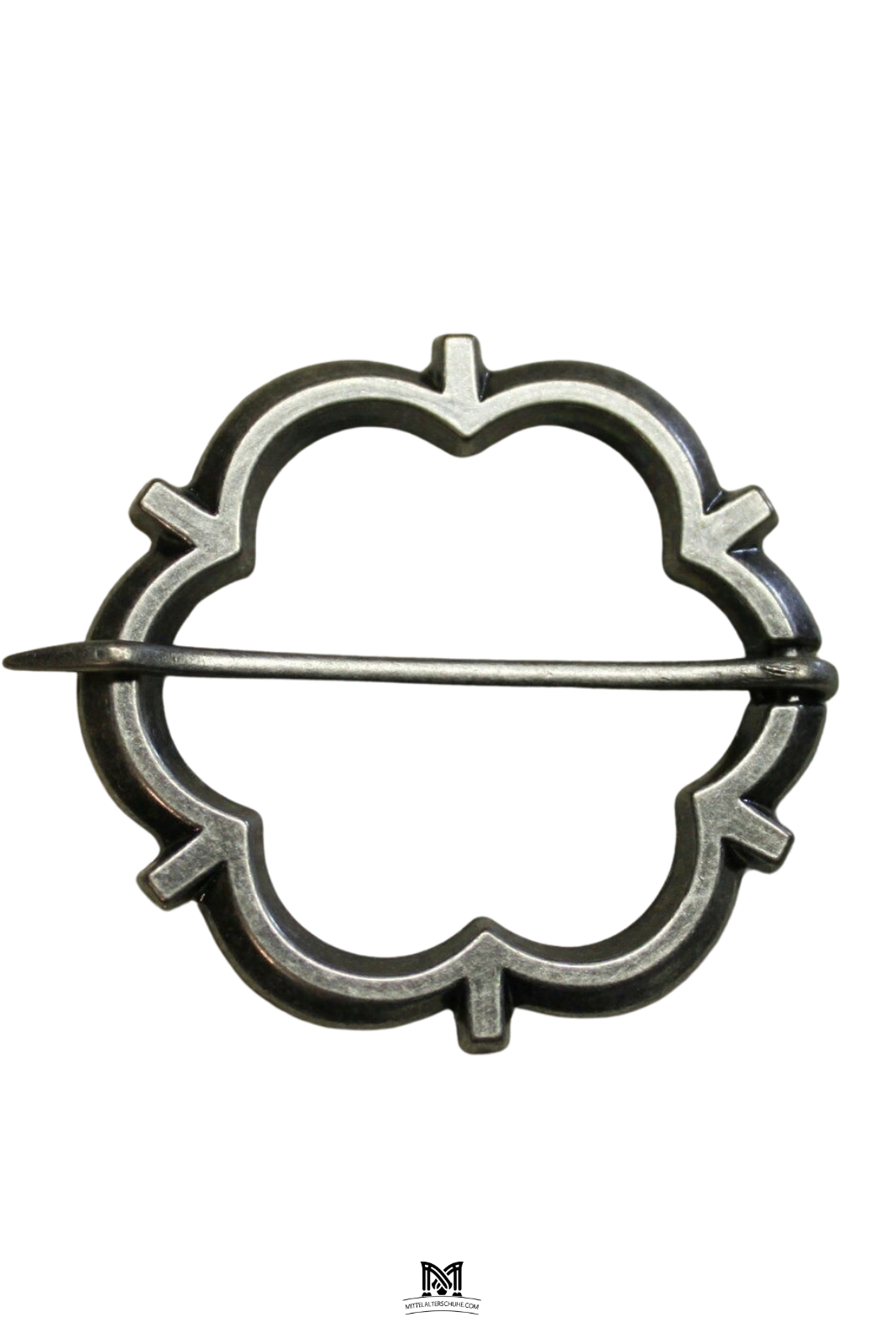 Mittelalter Fibel rund ca. 4 cm Farbe Silber