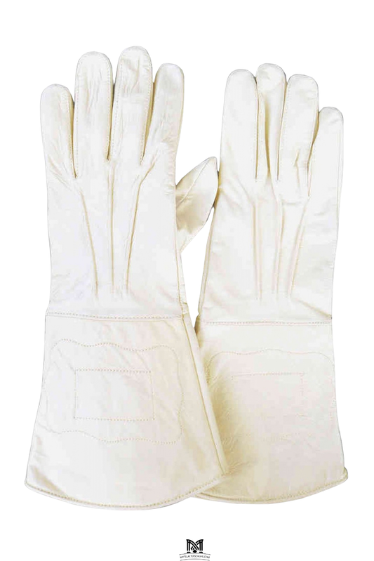 Handschuh - Leder, weiß