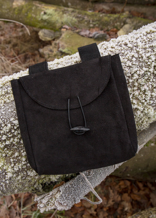Dünne Ledertasche, mittel, schwarz oder braun
